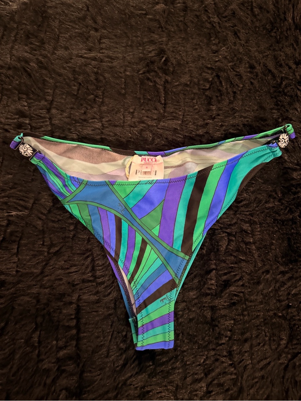 Emilio Pucci Bandeau Bikini Top & Matching Scrunchie Set with bikini bottom - Picture 11 of 12